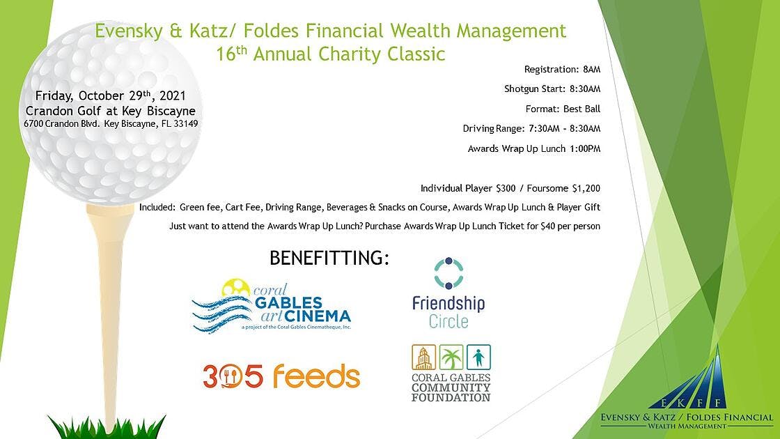 Evensky & Katz/ Foldes Financial 16th Annual Charity Classic Golf Tournament event