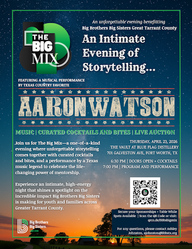 2026 | The Big Mix - An Intimate Evening of Storytelling featuring Texas country artist,  Aaron Watson! cover image
