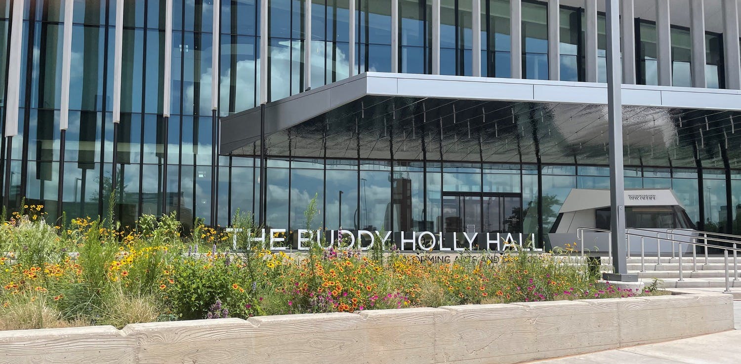 In the weeds of xeriscaping at Buddy Holly Hall