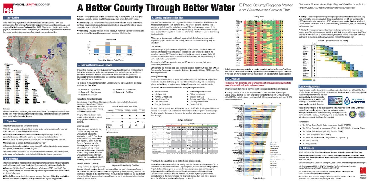                         BECC El Paso County Regional Water and Wastewater Service Plan
                    