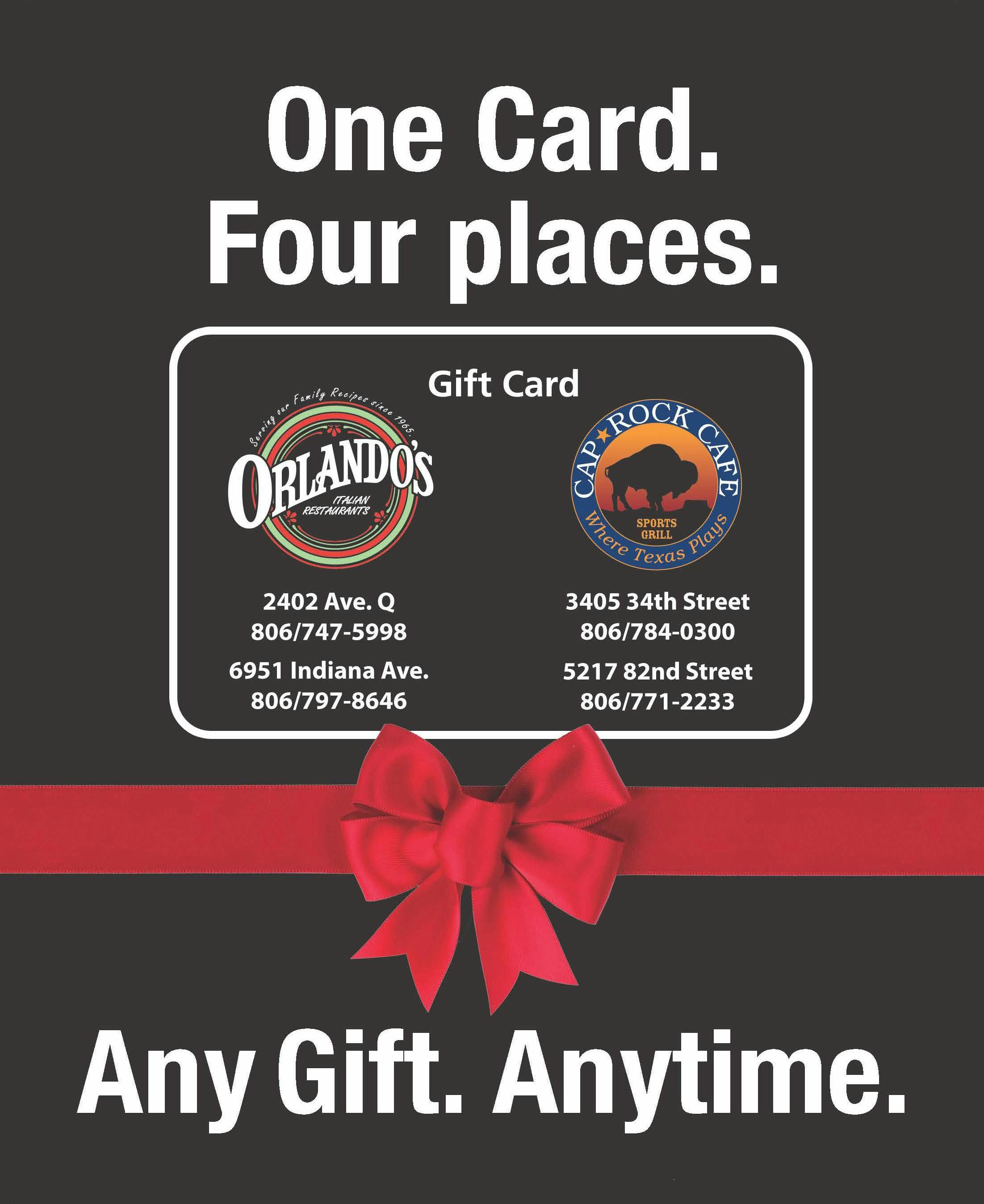 Orlando's Gift Cards