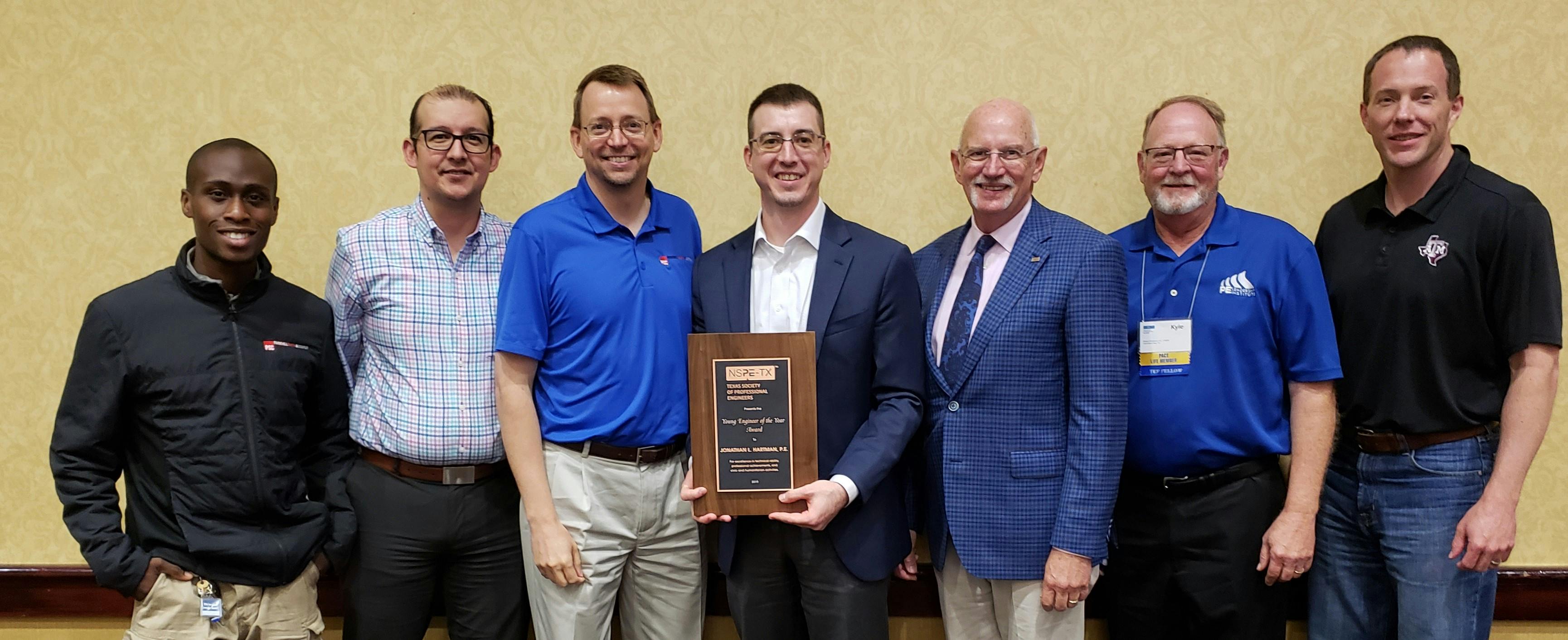 Hartman Named Texas Society of Professional Engineers Young Engineer of the Year