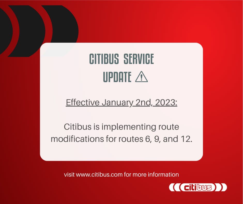 Citibus Service Update