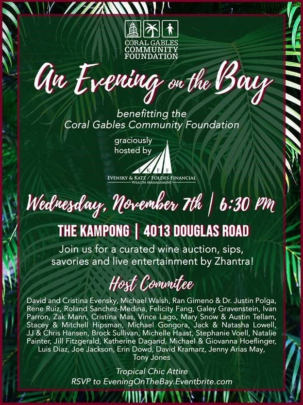 November 7th, 2018 An Evening on the Bay event